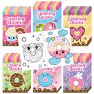 Livro de colorir x1zuue Donut para crianças com donut de sobremesa, 24 unidades