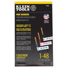 Livro de marcadores de fio Label Klein Tools 56251 120/240V 1-48