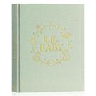 Livro de Memórias Lanpn Hello Baby Sage Green 23,7x19,8cm