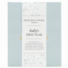 Livro de memórias para bebês Duncan & Stone First Year Sky Blue 112p