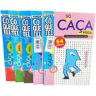 Livro de Passatempo Caça Palavras Nível Fácil Coquetel Kit 5 Volumes Ideal Para Iniciantes