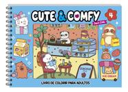 Livro De Pintar Colorir Adulto Cute Comfy Azul Capa Dura Holográfica Bobbie Goodies