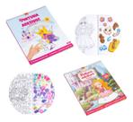 Livro De Pintura Com 100 Adesivos Princesas E Unicórnios Estimula O Raciocínio Lógico E Coordenação