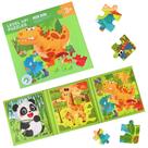 Livro de quebra-cabeças magnéticos para crianças de 3 a 6 anos com 3 temas de desenhos animados