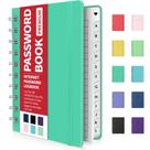 Livro de Senhas Forvencer Password Manager Teal - 10x14cm