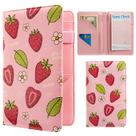 Livro de servidor BECEERE rosa com 2 bolsos com zíper em couro PU