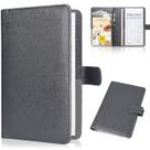 Livro de servidor para garçonete, garçonete, organizador de livros de couro com bolso com zíper, linda carteira de servidor de livros de garçom com fecho magnético, cinza