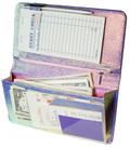 Livro de servidor Zreal com bolso com zíper, fecho magnético