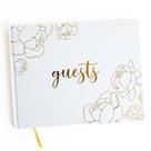 Livro de visitas de casamento GSM Brands Simple Flower Bloom Line Art Livro de visitas de casamento GSM Brands Simple Flower Bloom Line Art