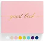 Livro de visitas de casamento ZICPERY Elegant Hardcover rosa 7,2x9,2 in
