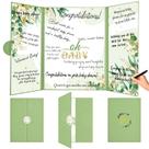 Livro de visitas do chá de bebê HILAVO Greenery Sage Green Oh Baby