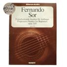 Livro fernando sor progressive studies for beginners opus 31/1 ga79 schott (estoque antigo)