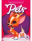 Livro infantil 50 páginas para colorir pets meninas