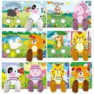 Livro Infantil Com Dedoche Sobre Animais Coleção Patinhas de Pelúcia 4 Vols Cartonados Para Crianças 0a3 Anos