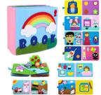 Livro Infantil Educativo Montessori Sensorial Atividades de Aprendizado Para Crianças Caderno