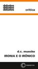 Livro - Ironia e o irônico Livro - Ironia e o irônico