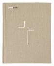 Livro - Jesus Bible NVI com Espaço para Anotações, Tecido sobre capa dura, Cinza, Leitura Perfeita