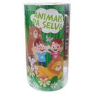 Livro - Mini tubo histórias para colorir - Animais selva