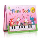 Livro musical de brinquedo de piano para meninas de 3 a 5 anos com 10 músicas e 6 instrumentos
