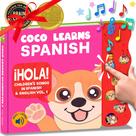 Livro musical em espanhol Coco Learns Spanish Vol. 1 para crianças 1-3