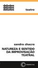 Livro - Natureza e sentido da improvisação teatral