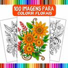 Livro para colorir 100 paginas de Florais cod- COL35
