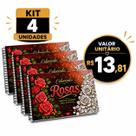 Livro para Colorir de Adulto A5 Rosas Vermelhas Volume 1