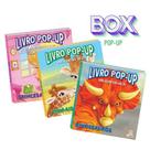 Livro Pop-Up - Aventuras em 3D BluEditora: Kit Box com 3 Livros Interativos sobre Animais, Dinossauros e Princesas, tr Livro Pop-Up - Aventuras em 3D BluEditora: Kit Box com 3 Livros Interativos sobre Animais, Dinossauros e Princesas, tr