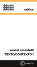 Livro - Texto/Contexto I
