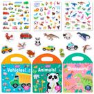 Livros de adesivos reutilizáveis Jelly MIKNEKE para crianças de 1 a 3 a 4 anos Livros de adesivos reutilizáveis Jelly MIKNEKE para crianças de 1 a 3 a 4 anos