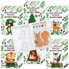 Livros de atividades Dvbonike Woodland Animals Kids 24 unidades