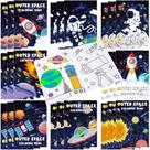 Livros para colorir Faccito Space para crianças com 24 peças