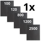 Lixa 100 120 800 1200 2500 Kit 1 De Cada D'água Lixar Polir Plásticos Metal Pintura Funilaria