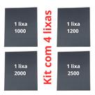 Lixa 1000 1200 2000 2500 d'água kit 1 de cada Polimento Lixamento Acabamento Folhas Superfície Casa