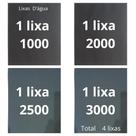 Lixa 1000 2000 2500 3000 Kit 1 Folha Cada Lixamento Polimento Metal Plásticos Pintura Automotivo