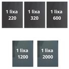 Lixa 220 320 600 1200 2000 Kit 1 De Cada Lixamento Pintura Polimento Plásticos Metal