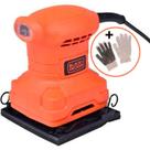 Lixadeira Orbital 200W BS200-BR BLACK & DECKER + 1 Par de Luvas