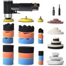 Lixadeira Orbital Air TOOLPEAK Mini com almofadas e lixa 48 unidades