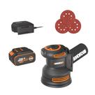 Lixadeira WORX WX823L 20V sem escova com papel de lixa de 3 grãos