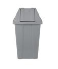 Lixeira 100L Quadrada Cinza com tampa basculante Q100C JSN