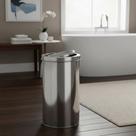 Lixeira 12 Litros Powermaid Aço Inox Basculante Flip Top para Cozinha Banheiro