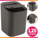 Lixeira 1,25 Litros Pia Cozinha Tampa Bancada Banheiro Lavabo Moderno Luxo