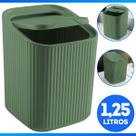 Lixeira 1,25 Litros Pia Cozinha Tampa Bancada Banheiro Lavabo Moderno Luxo Lixeira 1,25 Litros Pia Cozinha Tampa Bancada Banheiro Lavabo Moderno Luxo