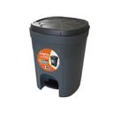 Lixeira 15,0L Plástico C/Pedal Cinza Antares