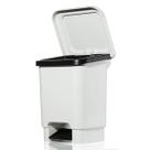 Lixeira 15l c/ pedal branco larplasticos