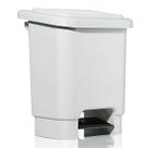Lixeira 15l c/ pedal branco larplasticos