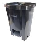 Lixeira 17l com tampa e pedal preta coletor de residuos
