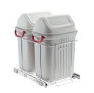 Lixeira 20L Dupla Deslizante Cromada 2701 - Schmitt