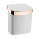 Lixeira 2,5 litros branco e cobre da future Lixeira 2,5 litros branco e cobre da future