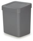 Lixeira 2,5l retangular cinza neo